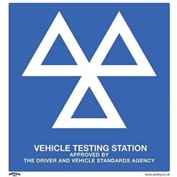 Worksafe SS51P10 Safety Sign MOT Testing Station