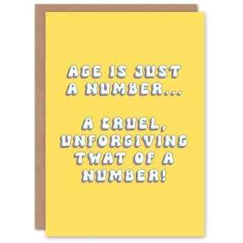 Yellow Giggles: The Age-Defying Birthday Card