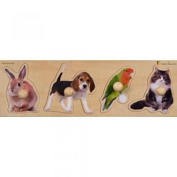 Puzzle spatial « Les Animaux Domestiques » – Grande taille – En bois