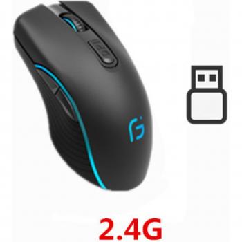 Ratón inalámbrico 2 en 1 con Bluetooth 4.0 y 2.4 GHz, 2400 DPI, diseño ergonómico para computadoras