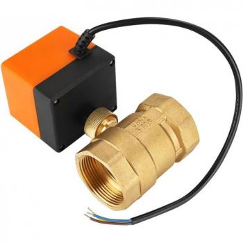 Electrical Brass Ball Valve 2 Way AC 220V DN40 G1-1/2in