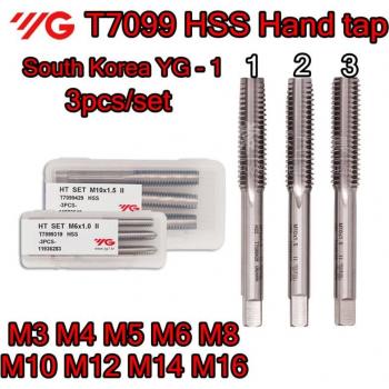YG Hand Tap Collection – 1 HSS, M3‑M16, 3pcs