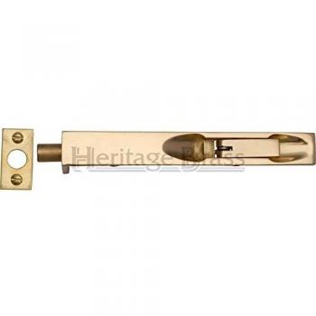Brushed Brass Flush Bolt, 15.24cm H × 1.90cm W