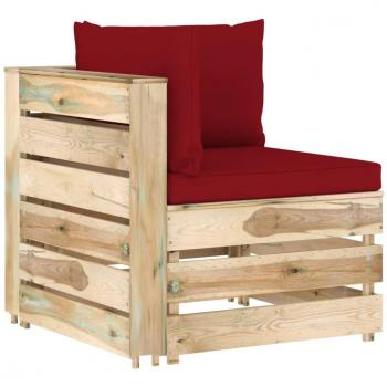 Canapé d'angle en bois avec coussins confortables