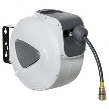 DURHAND Retractable Air Hose Reel Auto Self-Winding Wall Mounted 1/4' 10m+90cm 10m