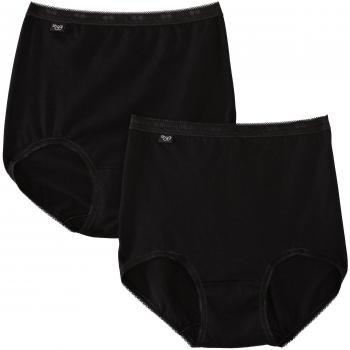 Sloggi Women's Basic+ Maxi Briefs Duo – 2XL, Black Cotton
