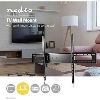 Supporto TV da Parete NEDIS Inclinabile 60‑100”, Nero, 75 kg