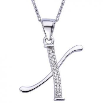 VIKI LYNN Collier Pendentif Lettre Initial X