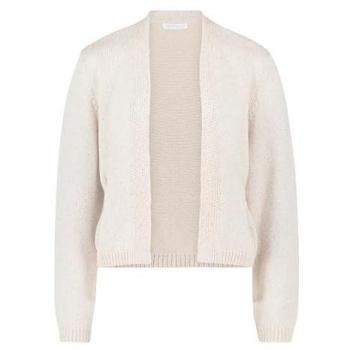 Betty & Co Damen Strick-Cardigan mit Pailletten in Beige, Größe 40