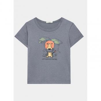 Benetton Casual T-Shirt Grau Regular Fit 3I1XA102V