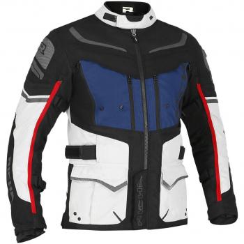 Richa Infinity 2 Adventure Chaqueta de Moto Impermeable (Gris Claro‑Azul‑Rojo) – 4XL