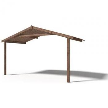 Tettoia 4x2m Marrone in Legno