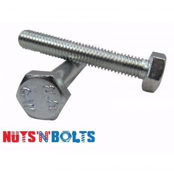 Fully Threaded M8 Hex Bolts 8mm/50mm – Steel Setscrew Kit (10 pieces)