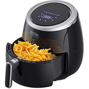 Friteuse électrique sans huile STORM en noir avec une cuve en polypropylène et une puissance de 2000W