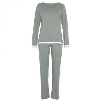 Vivance Dreams Pyjama (2 tlg) mit gestreiften Bündchen