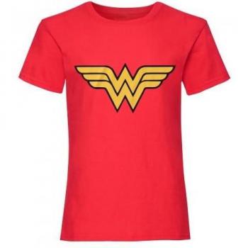 T-Shirt Wonder Woman Donna L – Maniche Lunghe – Rossa