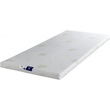 Sur-matelas Déhoussable 70x190 Mousse à Mémoire de Forme 55Kg/m3 Hauteur 5 cm