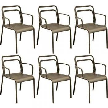 QAZQA Lot de 6 spots industriels béton gris 1 lumière