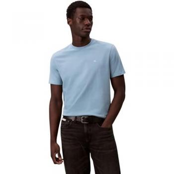 CLASSIC MONOGRAM Single Jersey T-Shirt – 100% Baumwolle, Blau Smoke