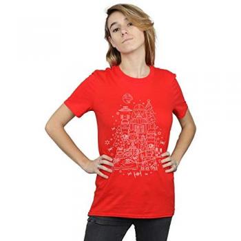 Holiday Red Empire Cotton Boyfriend Top