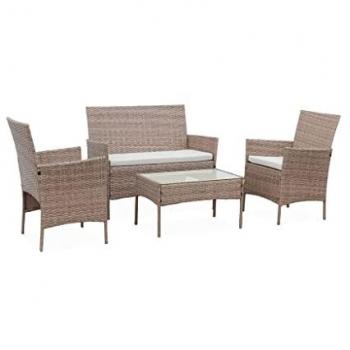 Suite Moltès: Canapé, 2 Fauteuils et Table Basse en Résine