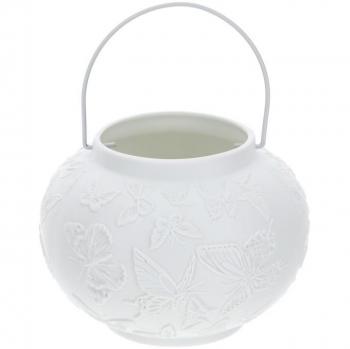 Lanterna Bianca Biscuit in Porcellana 12x9 cm Hervit