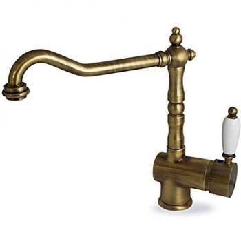 Miscelatore Elleci RIO MIKRIOOT ottone bronzato girevole alta canna monocomando