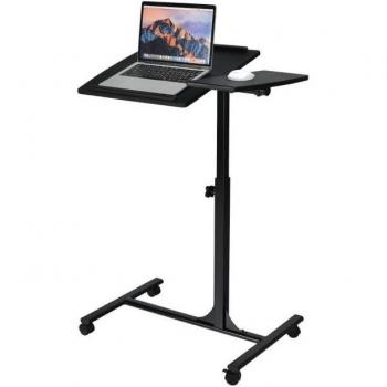 Table de lit pour ordinateur portable réglable 64 x 45 x 71-93 cm Noir