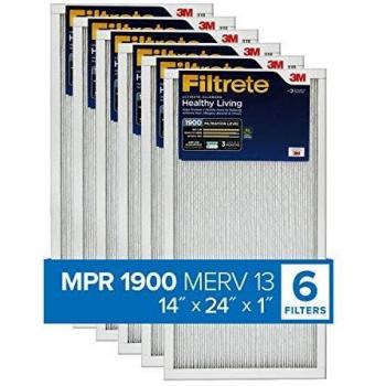 Filtrete 14x24x1 Healthy Living Ultimate Allergen Air Filter MPR 1900 6-Pack