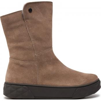 Caprice Bottine en cuir marron avec talons et plateau, P.36