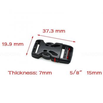 Boucle détachée pour sacs de sport, 2 pièces, 32mm