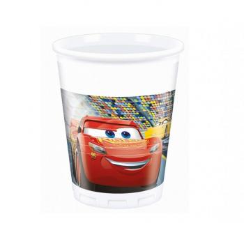 Confezione da 8 bicchieri di plastica Cars