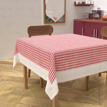 Nappe Anti-Tâches Vichy 140x140 cm en Coton par Soleil d'Ocre