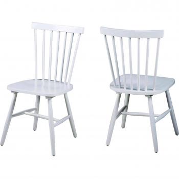 Ebuy24 Riano Esszimmerstuhl 2er Set – Weiß – B:48,5 cm, T:48 cm, H:86 cm