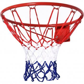 Balón de baloncesto para pared: aro Ø46 cm, marco metálico, 12 ganchos rojos