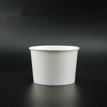 50pcs Round Pattern White Ice Cream Cups