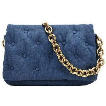 Ladies' Denim Handbag with Chain
