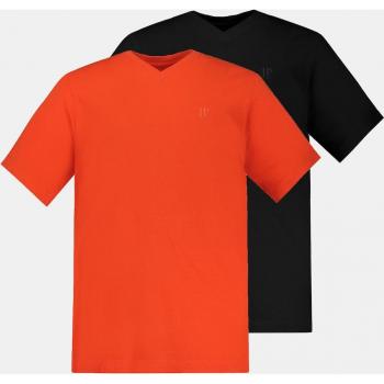 T-shirt arancione uomo mezze maniche scollo a V XXL JP1880