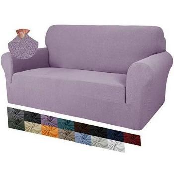 MAXIJIN Jacquard Stretch Sofa Cover for 2 Seater, Non Slip Pet Friendly Loveseat Protector