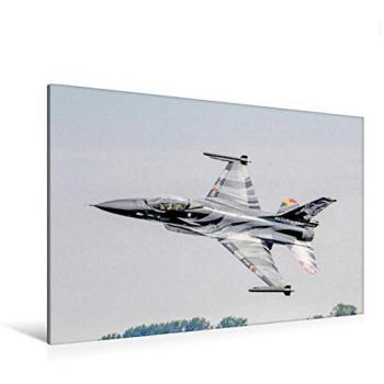 Leinwanddruck F‑16 Fighter 120 x 80 cm (Quer) – CALVENDO Premium – Brigitte Wohletz