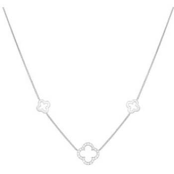 Trifoglio Chic con Zirconi – Collana Argento Sterling 925