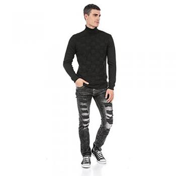 Cipo & Baxx Casual Rollkragenpullover, Größe 2XL, CP241