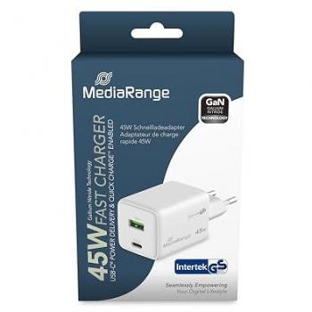 Mediarange Chargeur double USB 45 W avec technologie GaN