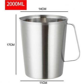 Taza Medidora de Acero Inoxidable 1500ml