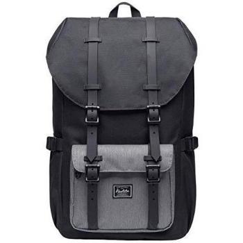 KAUKKO Laptop Rucksack für Schule und Reisen, 15 Zoll, 22L, Schwarz und Grau