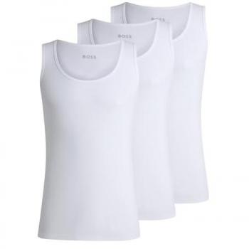 Hugo Boss Men's 3-Pack White Sleeveless Vests