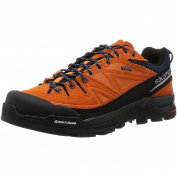 Salomon X Alp Ltr Gtx, Chaussures de Randonnée Homme, Clementine-X / Deep Blue / Aluminium, 43 1/3 EU