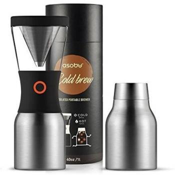 Asobu Caffettiera per caffè freddo Argento – 1,1 litri