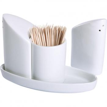 Porta-sale e pepe Pulsiva – 12,8 × 9 × 5,5 cm (bianco)