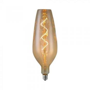 Lampadina LED Ornamentale E27 4W B125 Filamento Spirale Vetro Ambra Fumè 2700K